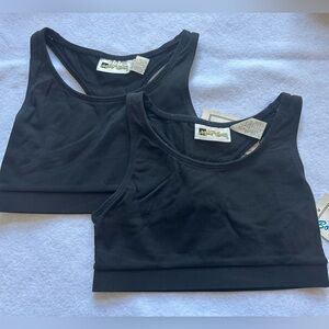 90s Vintage Jacques Moret Black Racerback Sports Bra Aerobics top S women (2)